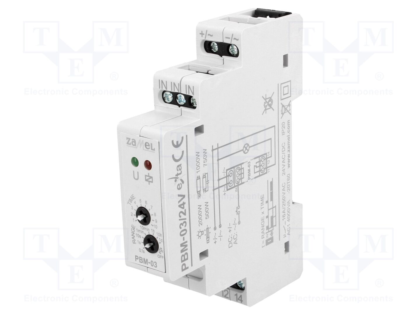 ZAMEL PBM-03/24V Asennusrele 24VAC/24VDC