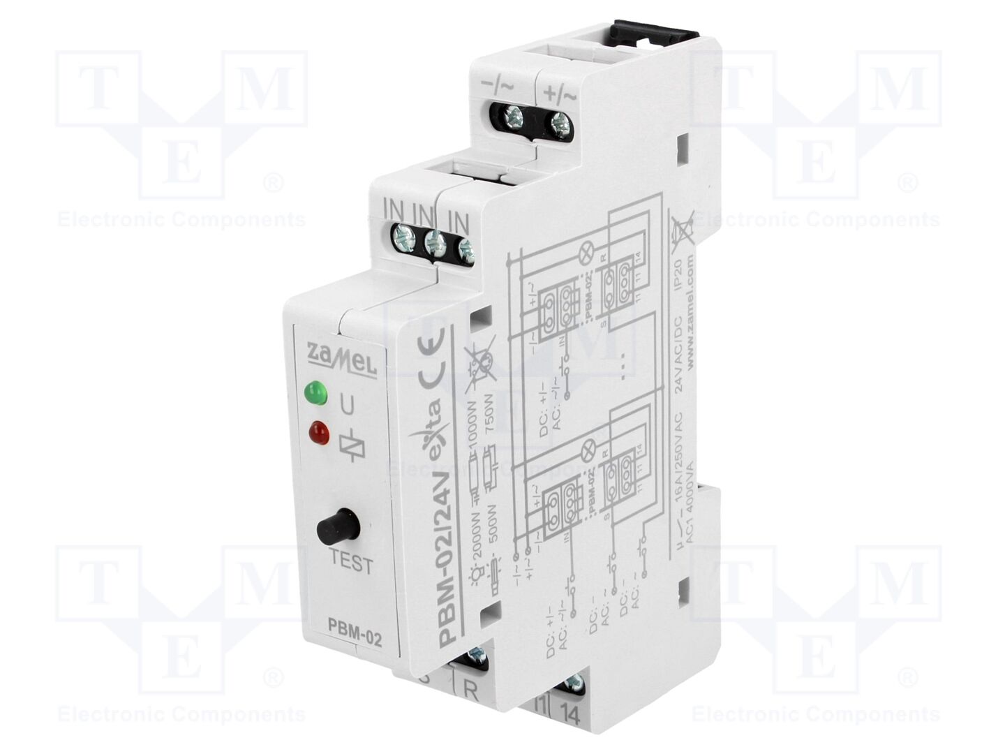 ZAMEL PBM-02/24V Asennusrele bistabiili 24VAC/24VDC