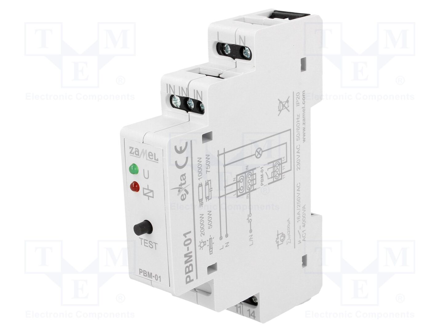 ZAMEL PBM-01 Bistabiili impulssirele 230VAC, 16A