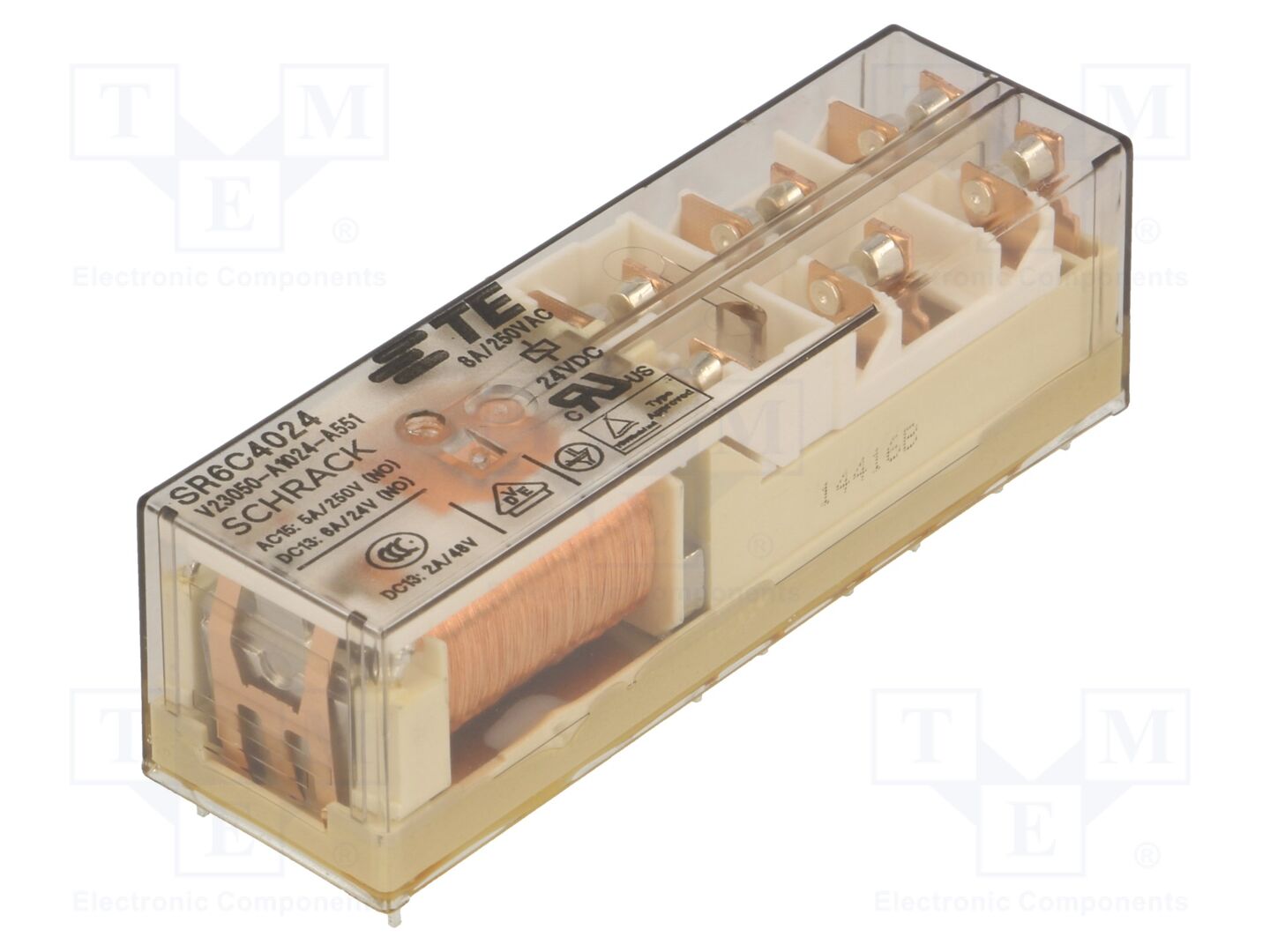 TE Connectivity SR6C4024 Sähkömagneettinen rele 24VDC