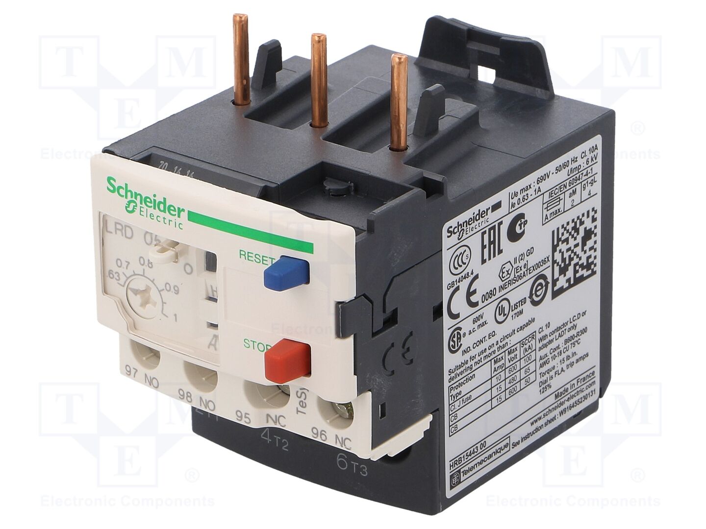 SCHNEIDER ELECTRIC LRD05 Lämpörele 0.63÷1A