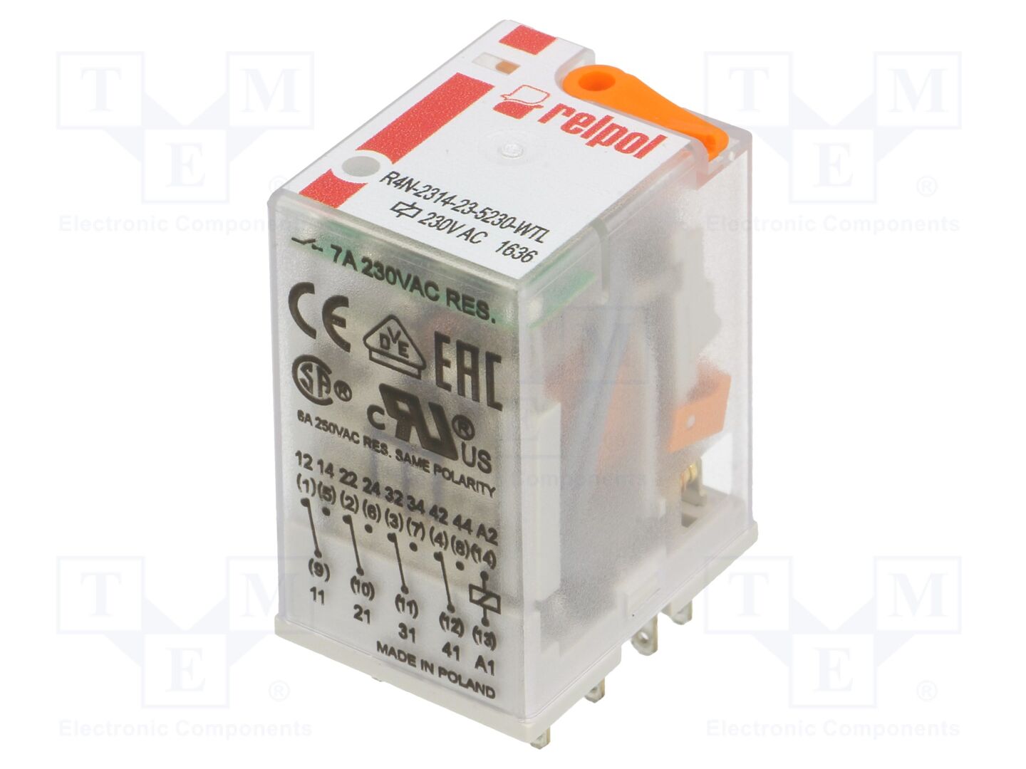 RELPOL R4N2314235230WTL Sähkömagneettinen rele 230VAC