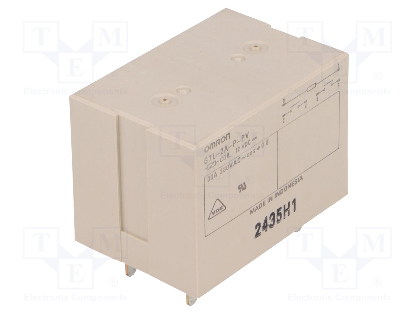 OMRON Electronic Components G7L-2A-P-PV-12DC Sähkömagneettinen rele 12VDC