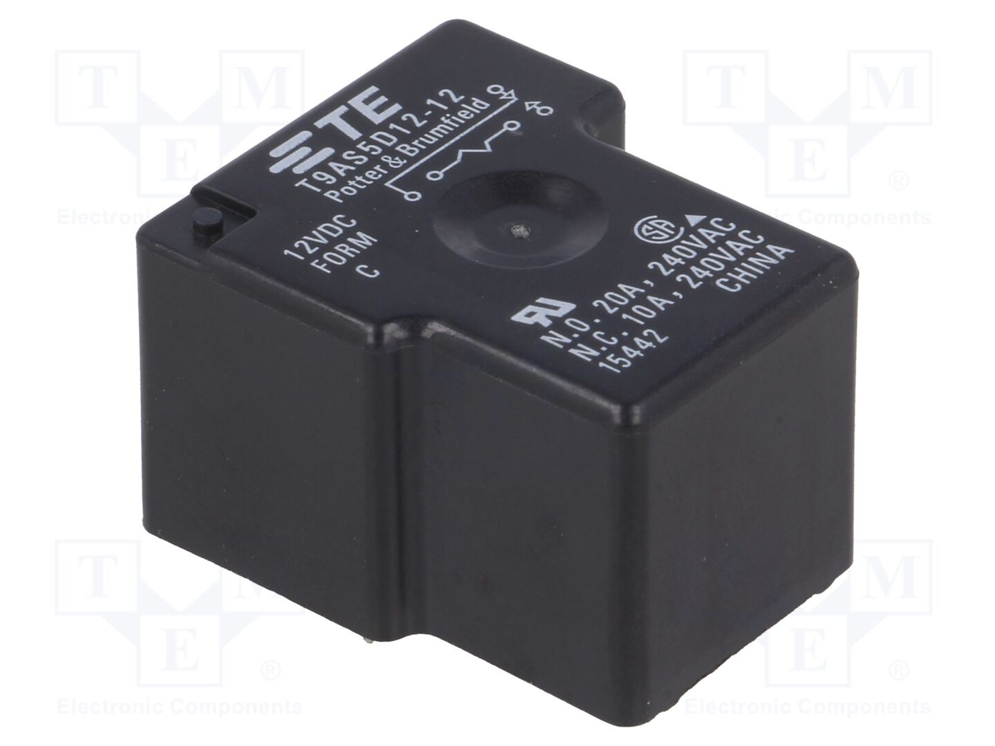 TE Connectivity T9AS5D12-12 Sähkömagneettinen rele 12VDC