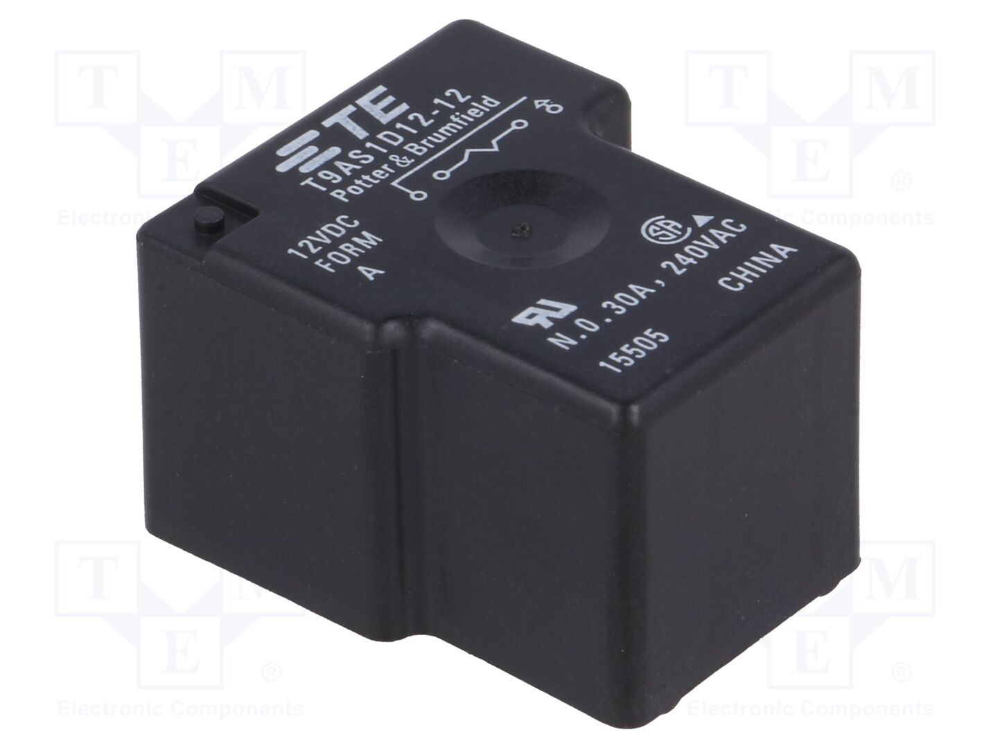 TE Connectivity T9AS1D12-12 Sähkömagneettinen rele 30A
