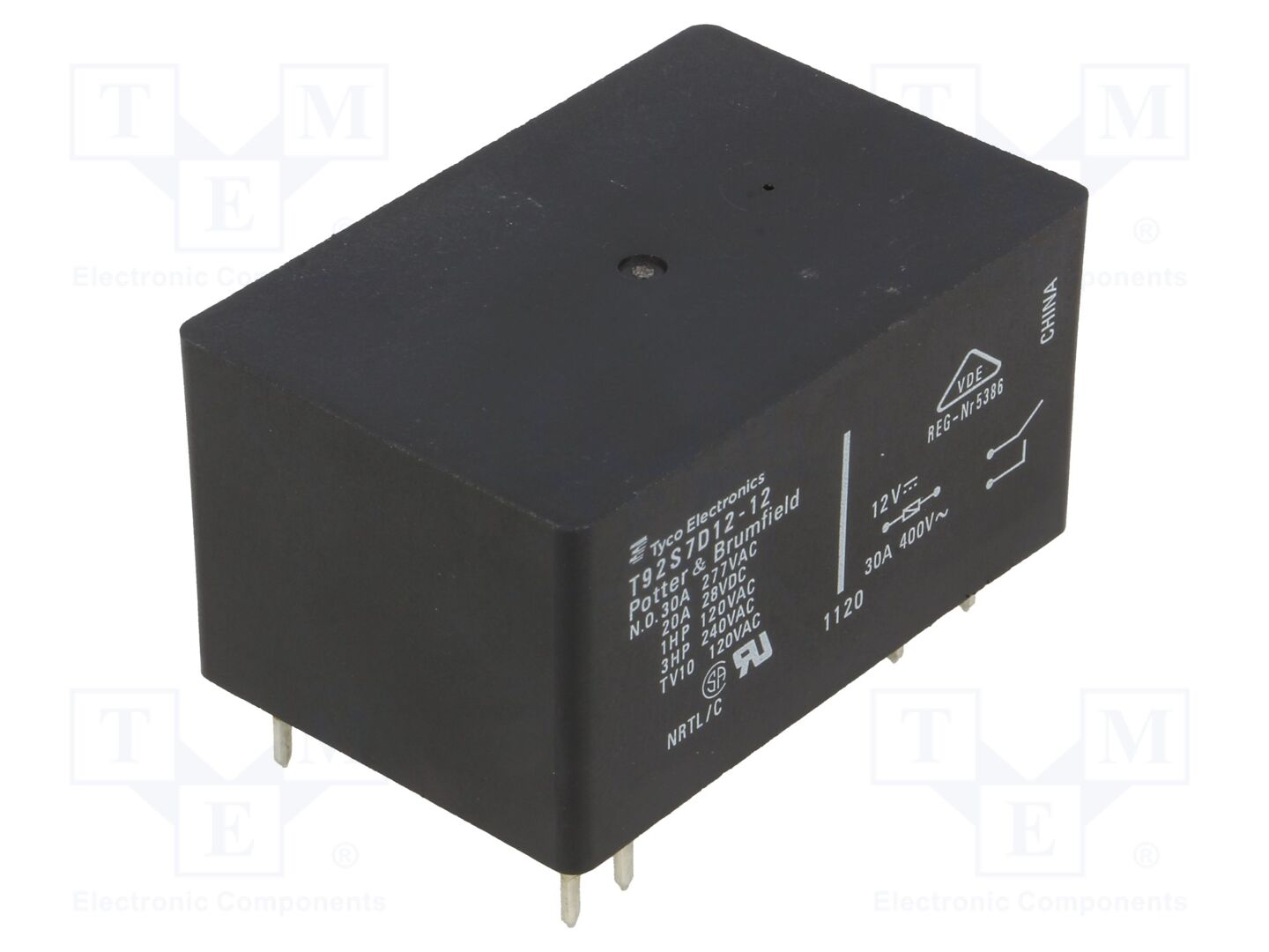 TE Connectivity T92S7D12-12 Sähkömagneettinen rele 12VDC