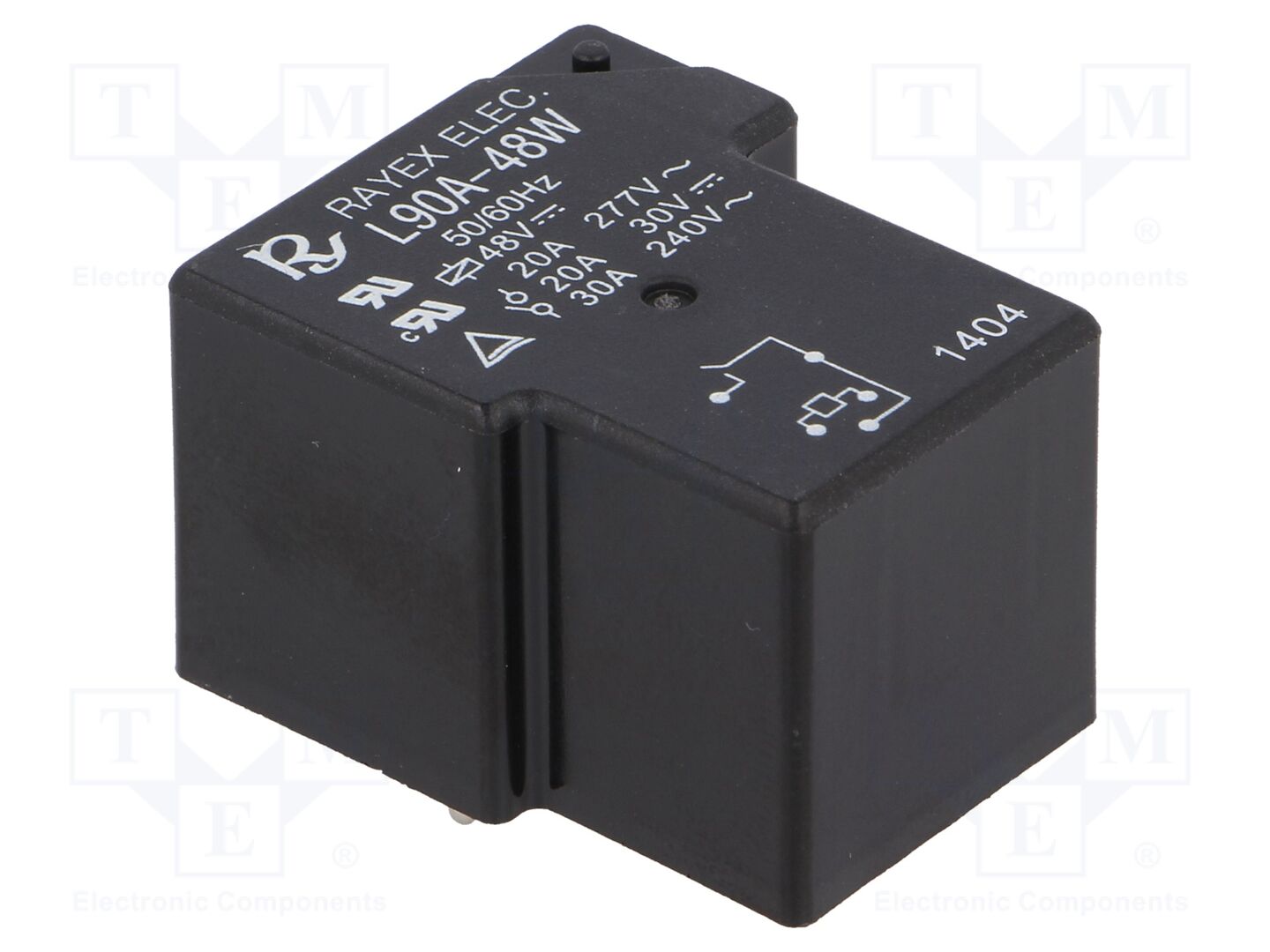 Recoy/RAYEX ELECTRONICS L90A-48W Sähkömagneettinen rele 48VDC (50 kpl erä)