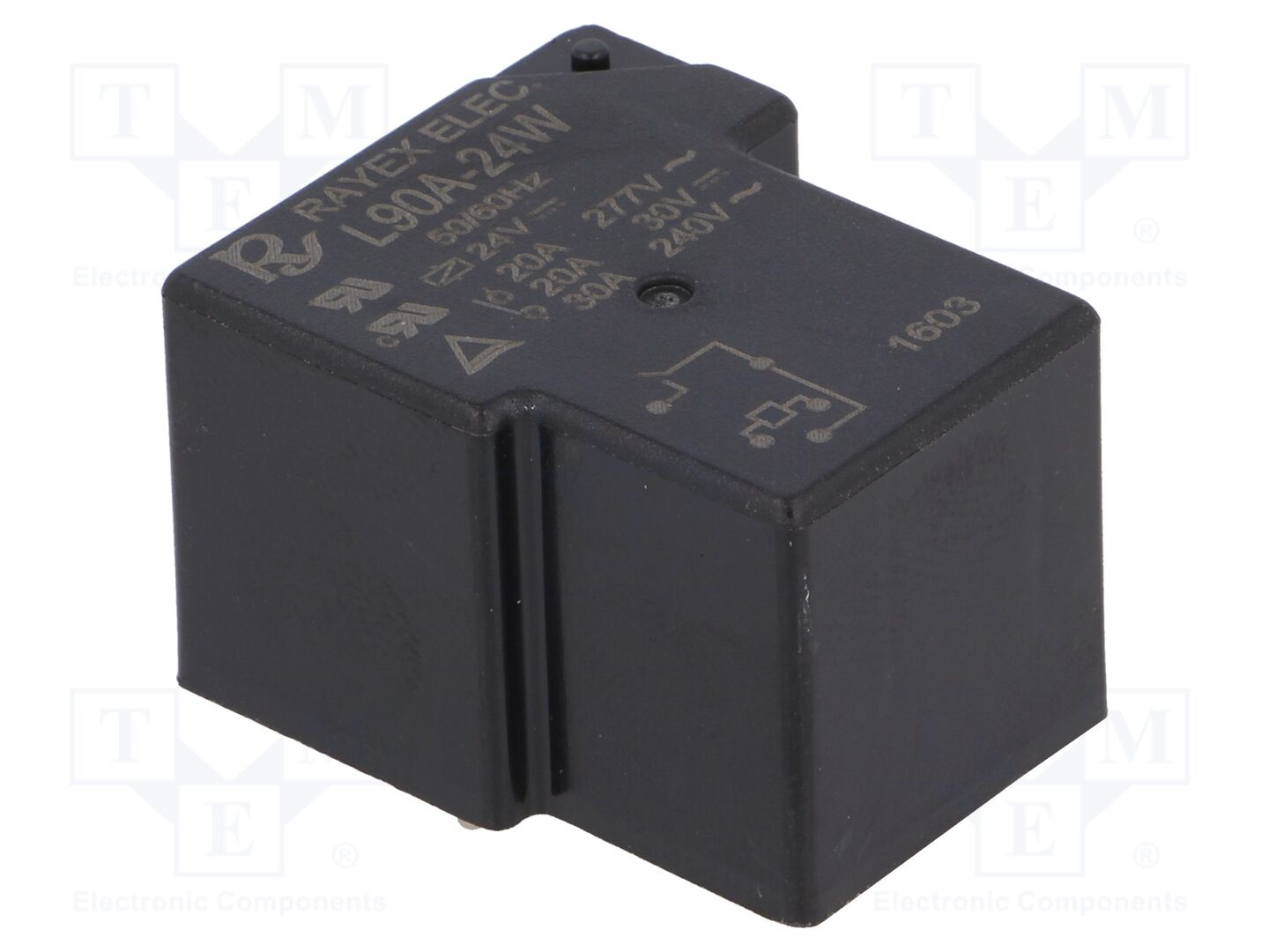 Recoy/RAYEX ELECTRONICS L90A-24W Sähkömagneettinen rele 24VDC (50 kpl erä)