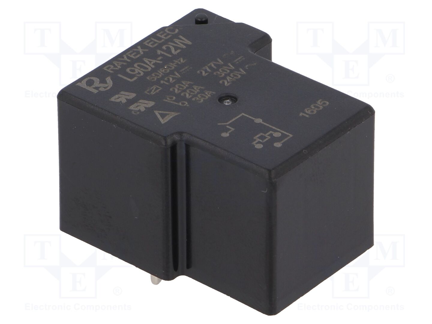 Recoy/RAYEX ELECTRONICS L90A-12W Sähkömagneettinen rele 12VDC (50 kpl erä)