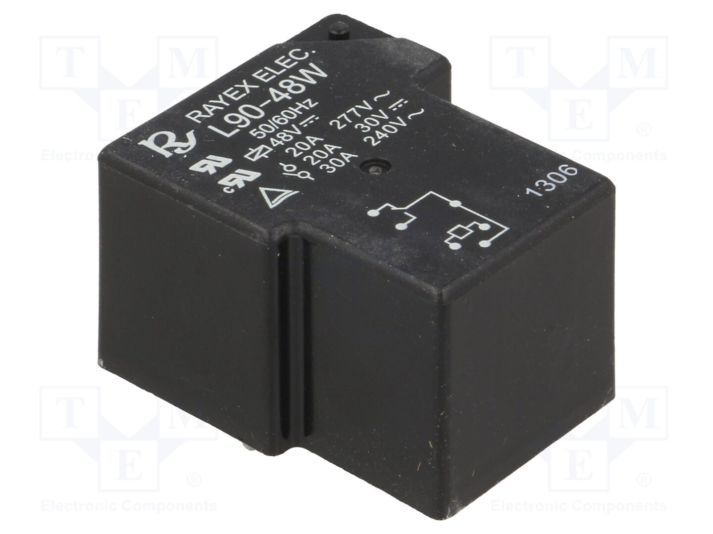 Recoy/RAYEX ELECTRONICS L90-48W Sähkömagneettinen rele 48VDC (50 kpl erä)