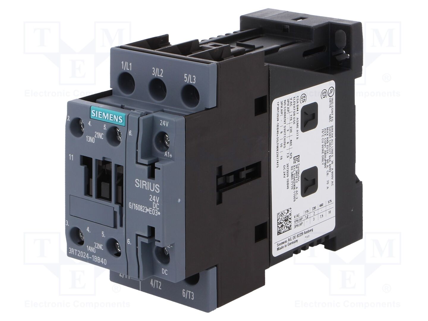 SIEMENS 3RT2024-1BB40 Kontaktori 24VDC