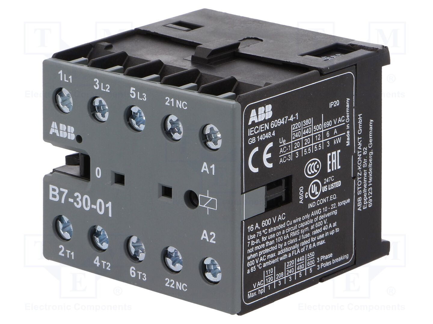 ABB B7-30-01-02 Kontaktori 7A, 42VAC