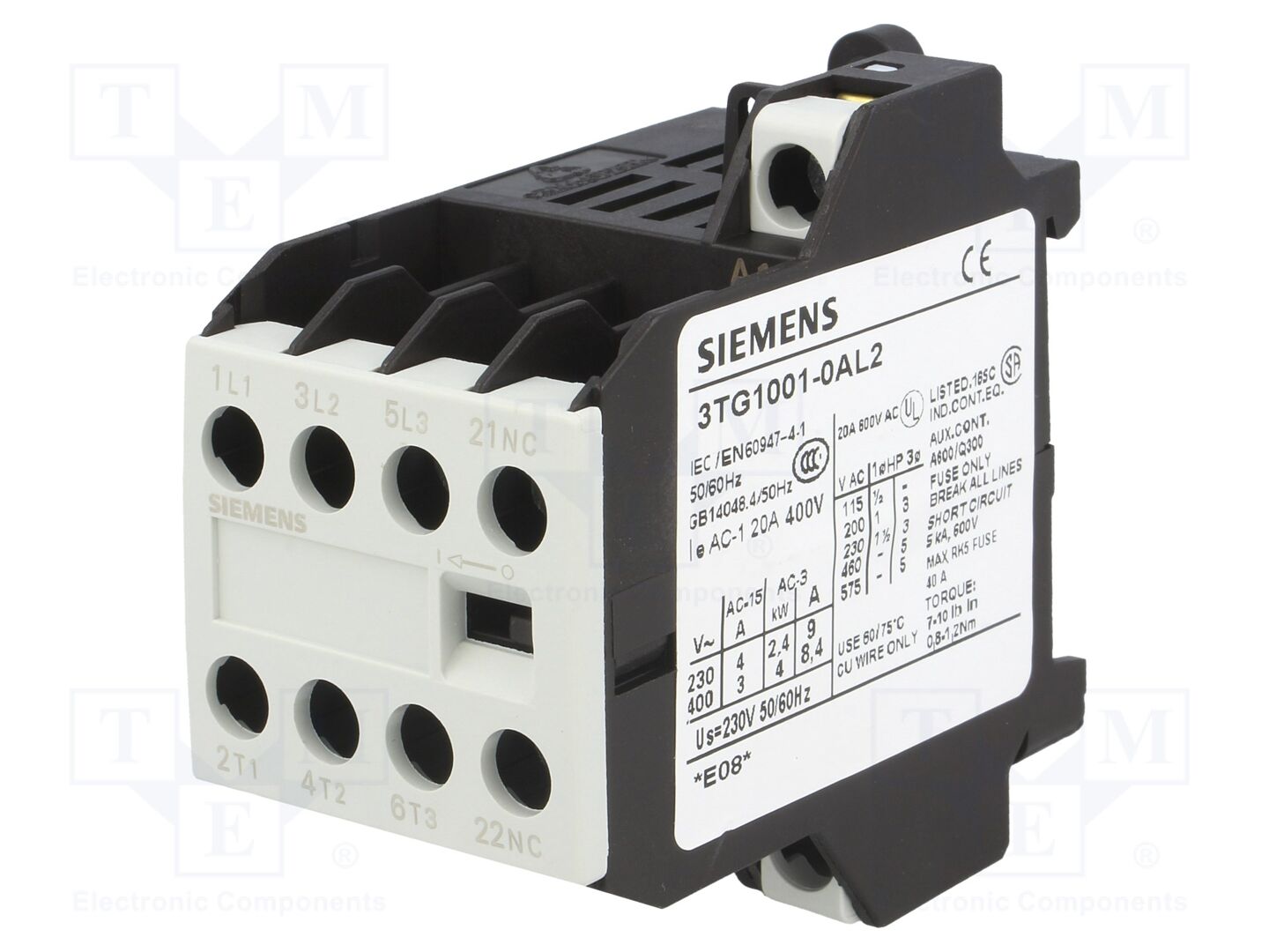 SIEMENS 3TG1001-0AL2 Konttori 230VAC