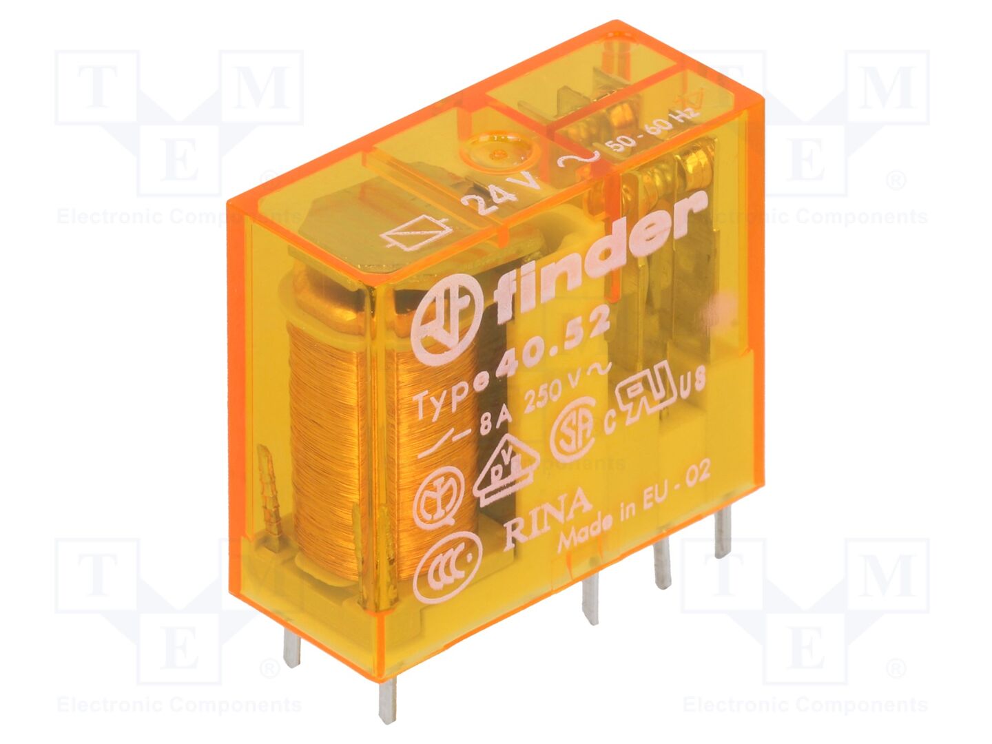 FINDER 40.52.8.024.000 Sähkömagneettinen rele 24VAC