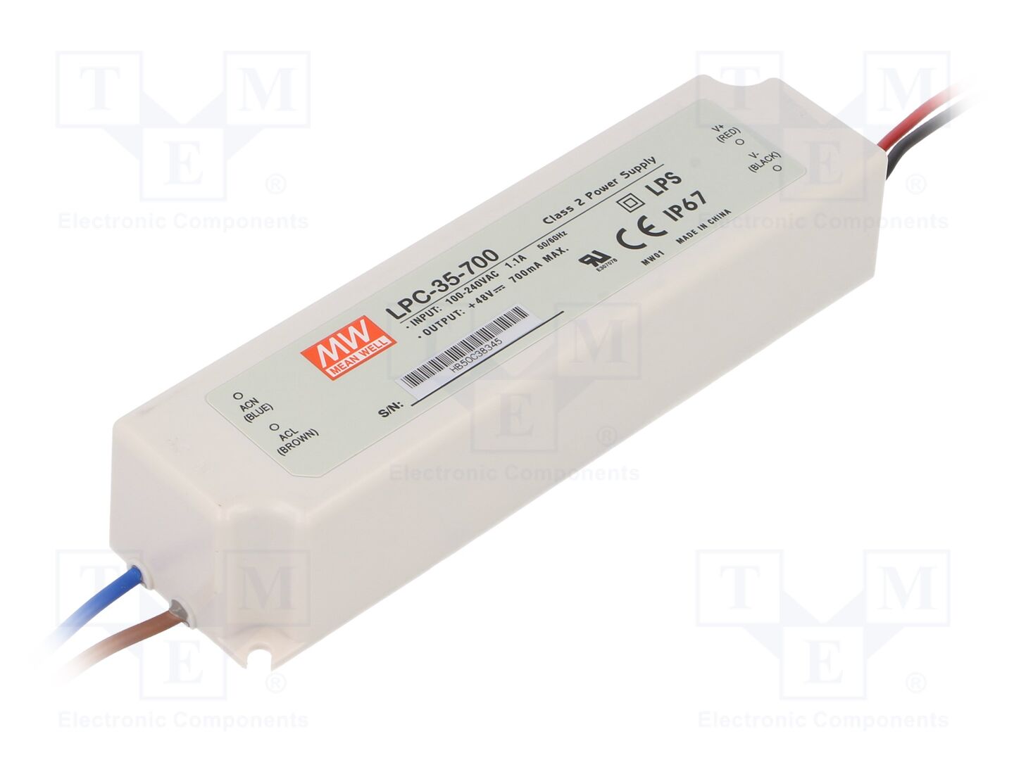 MEAN WELL LPC-35-700 LED-verkkolaite 33,6W 700mA 9-48VDC