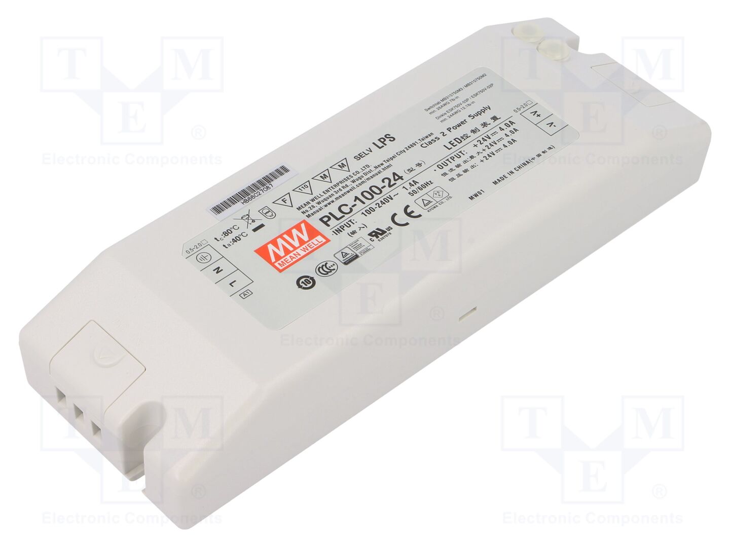 MEAN WELL PLC-100-24 LED-virtalähde 96W 24VDC 4A