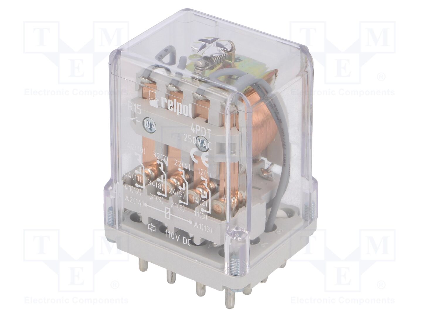 RELPOL R15-4P-110VDC Sähkömagneettinen rele 110VDC