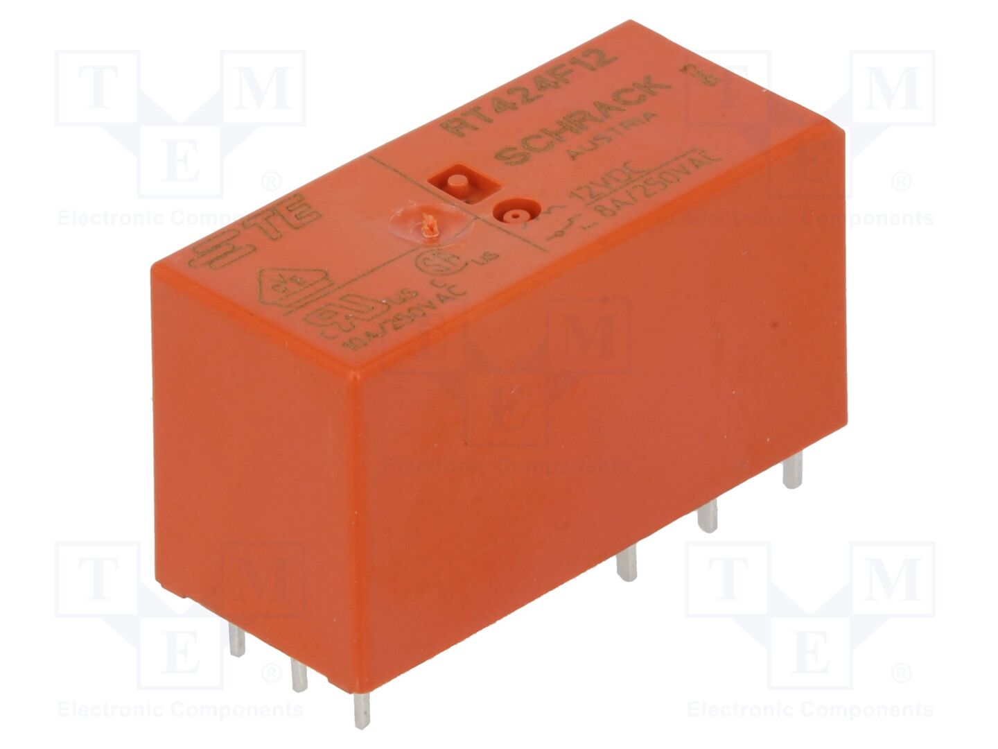 TE Connectivity RT424F12 Sähkömagneettinen rele 12VDC