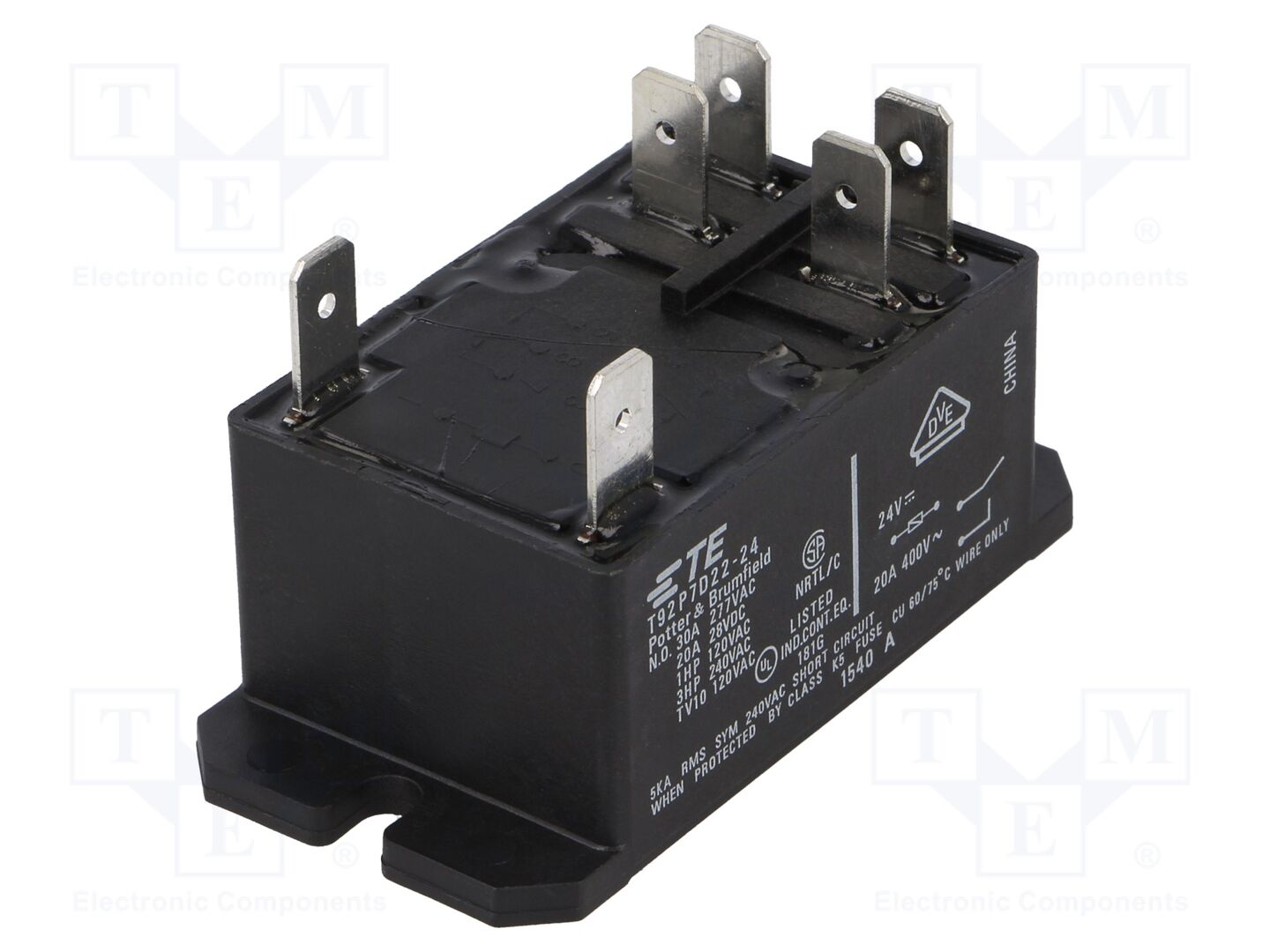 TE Connectivity T92P7D22-24 Sähkömagneettinen rele 24VDC