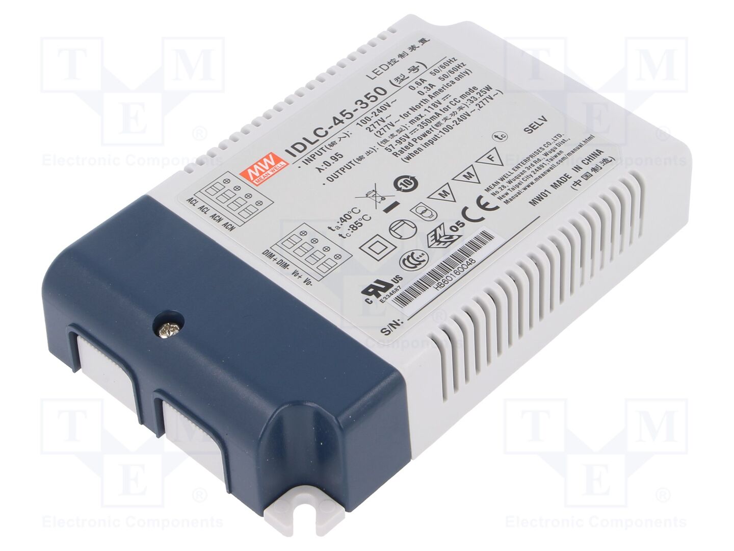 MEAN WELL IDLC-45-350 LED-virtalähde 33W 350mA 57-95VDC