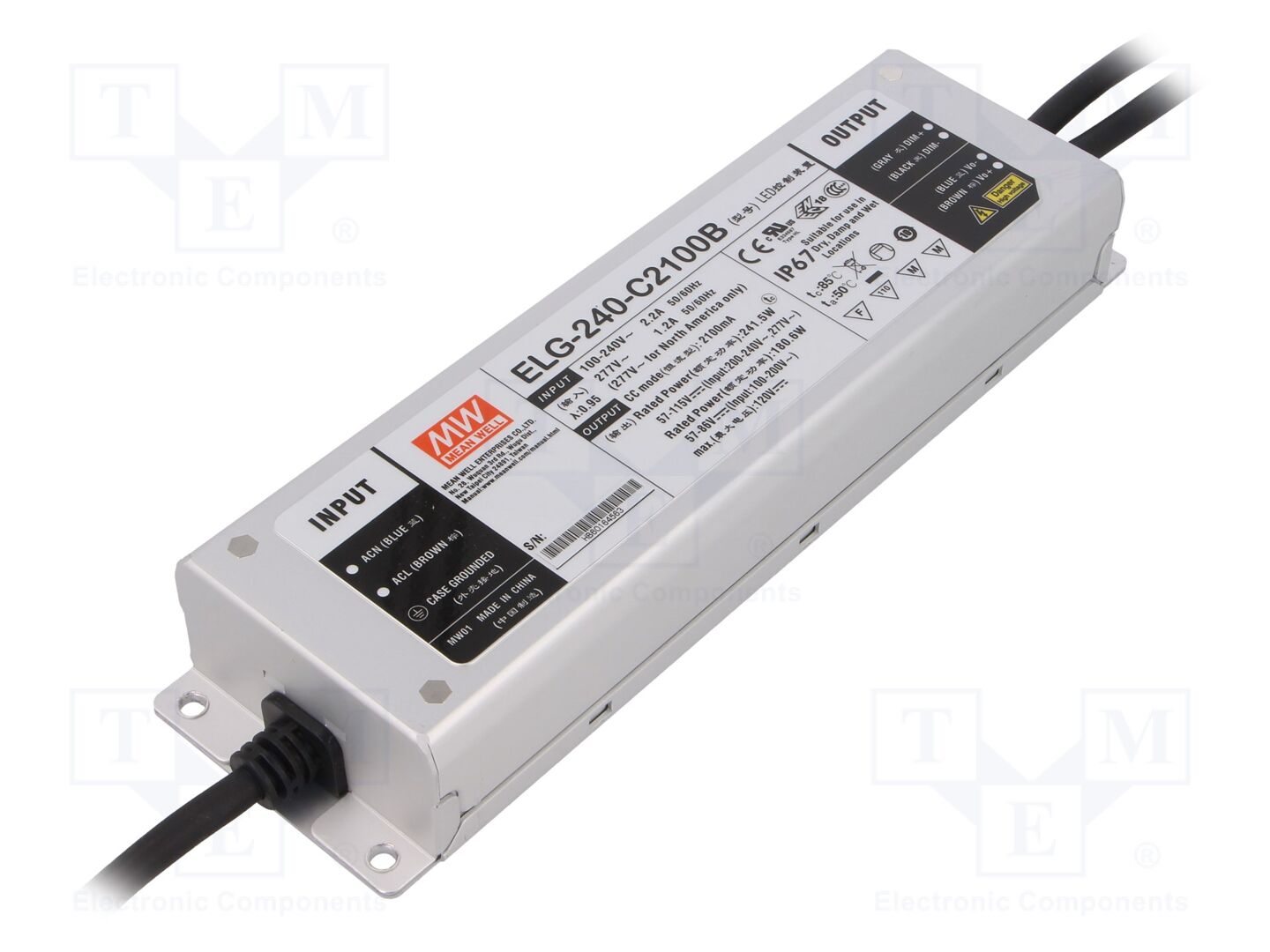 MEAN WELL ELG-240-C2100B LED-virtalähde 240W 2100mA