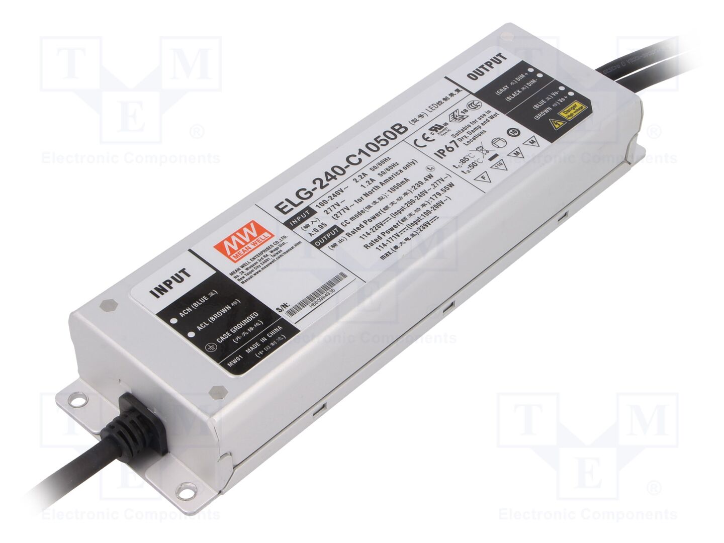 MEAN WELL ELG-240-C1050B LED-virtalähde 240W 1050mA