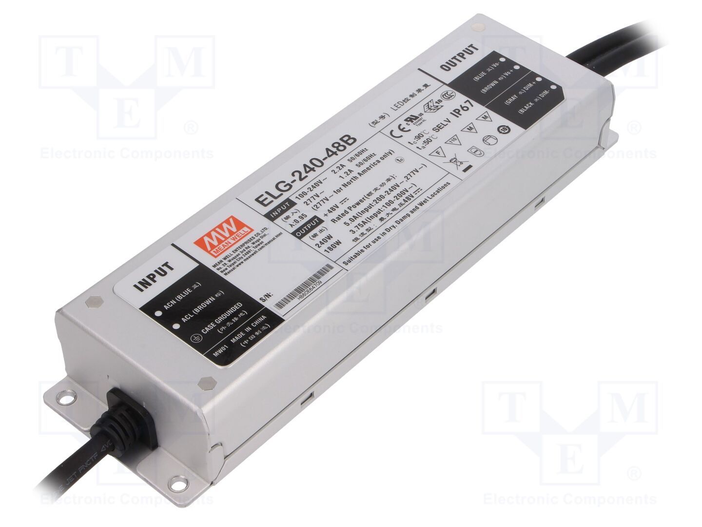 MEAN WELL ELG-240-48B LED-virtalähde 240W 48VDC 5A