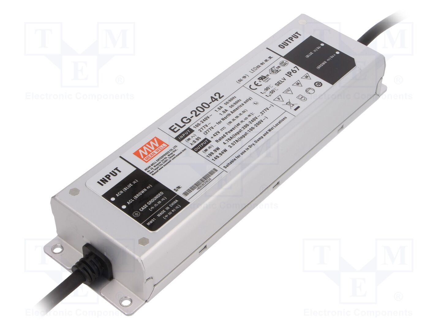 MEAN WELL ELG-200-42 LED-verkkolaite 199,9W 42VDC 4,76A