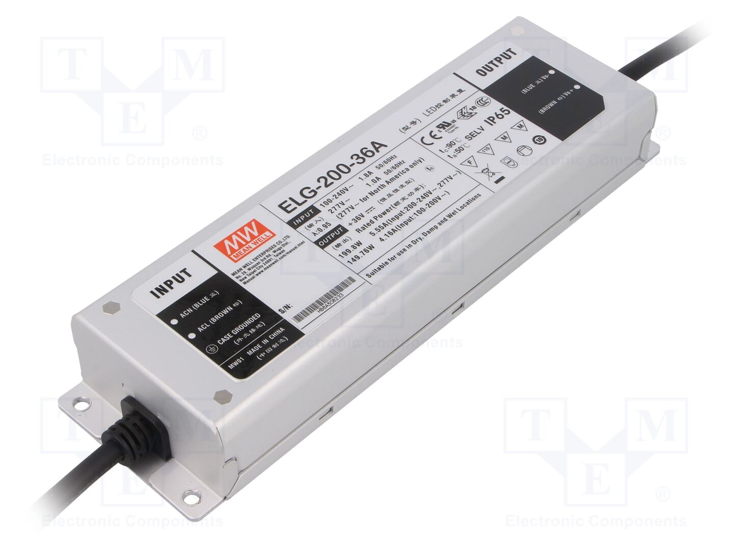 MEAN WELL ELG-200-36A LED-virtalähde 200W 36VDC