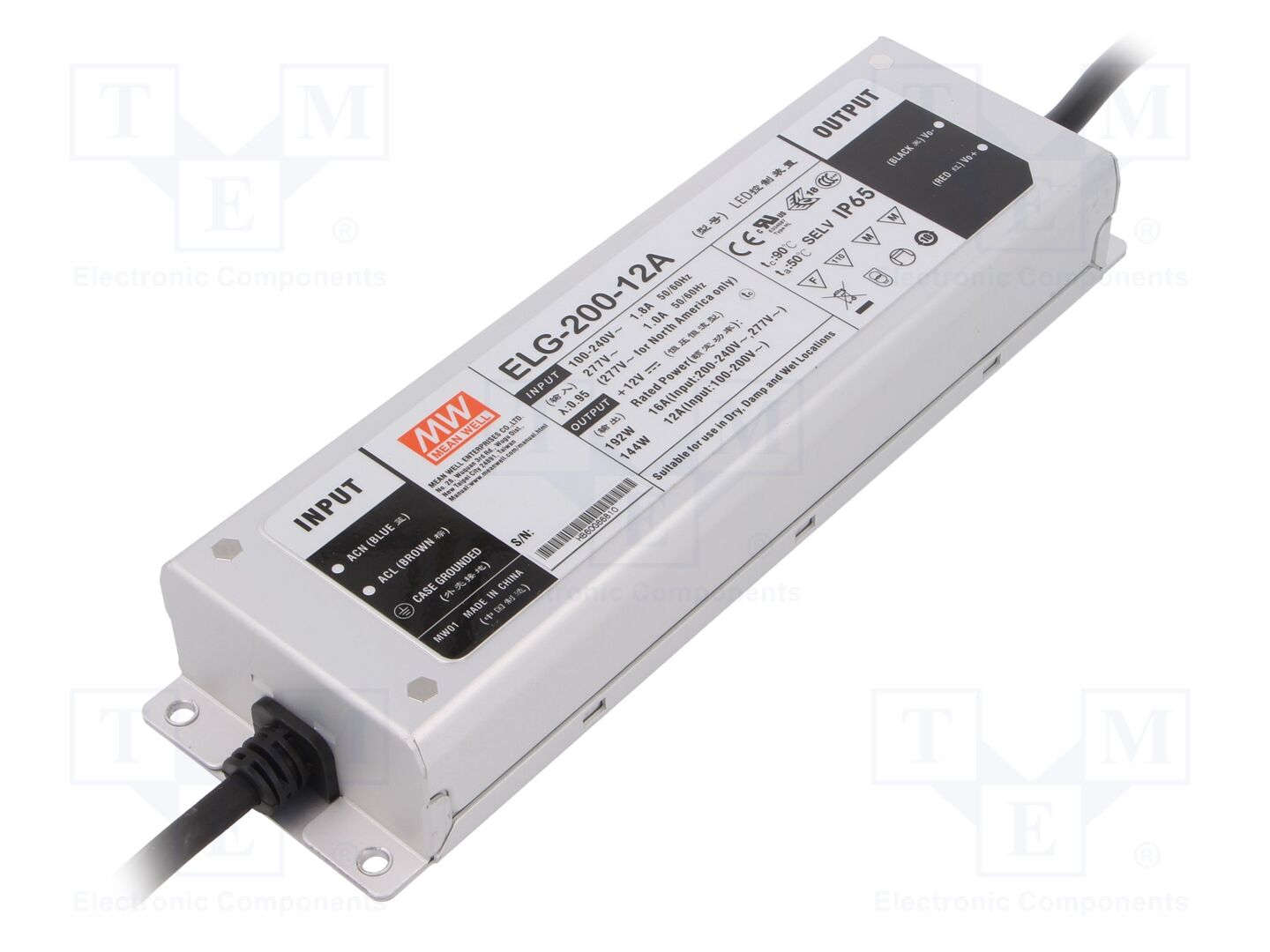 MEAN WELL ELG-200-12A LED-verkkolaite 192W 12VDC 16A