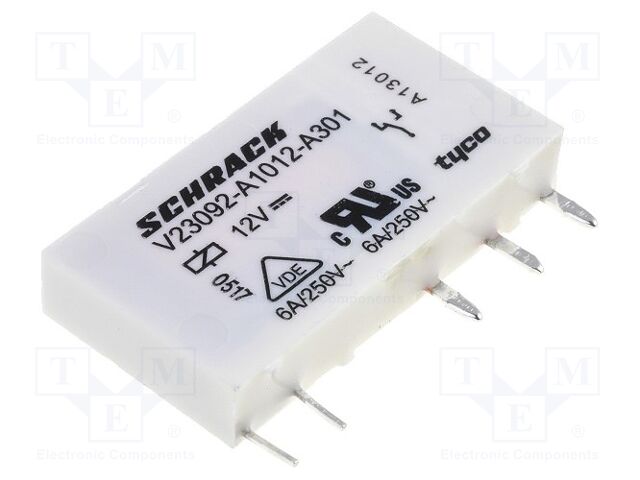 TE Connectivity V23092A1012A301 Miniatyylielektromagneettinen rele 12VDC