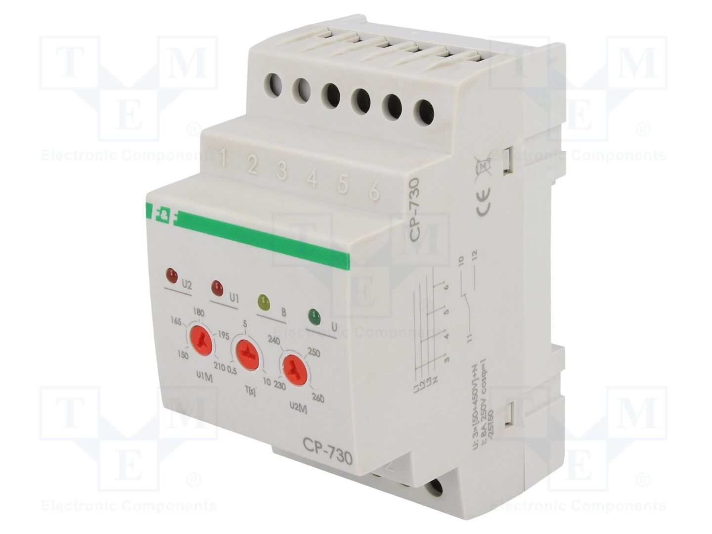 F&F CP-730 Jännitteenvalvontarele SPDT