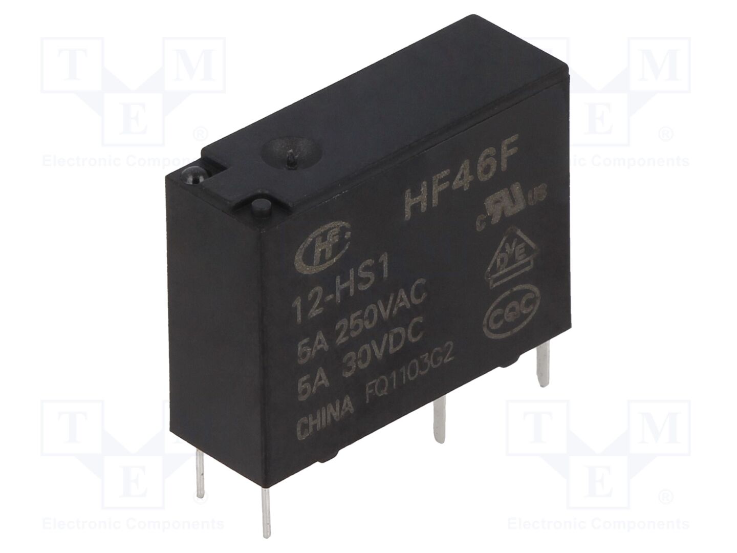 HONGFA RELAY HF46F/012-HS1 Elektromagneettinen rele 12VDC (50 kpl erä)