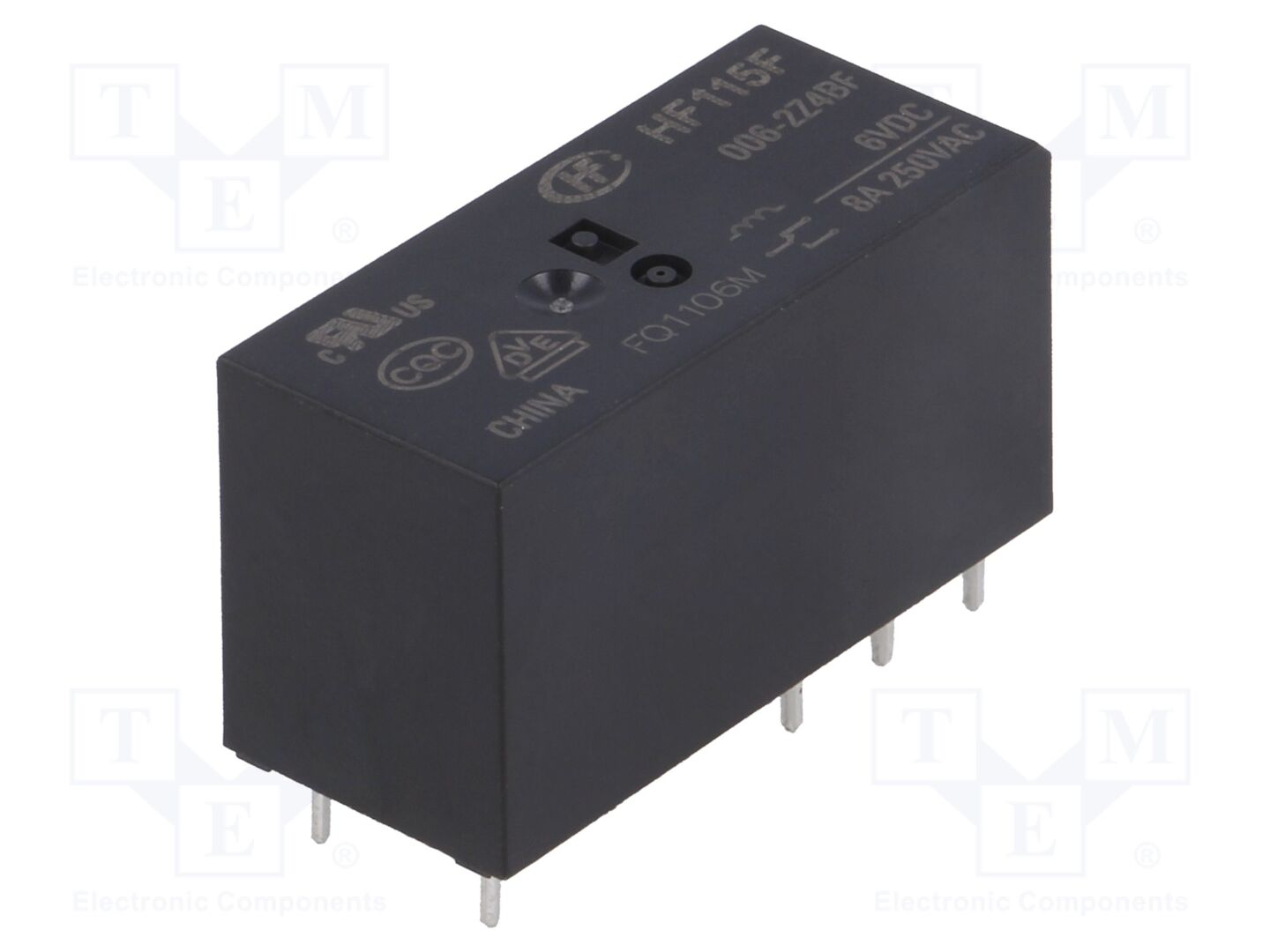 HONGFA RELAY HF115F/006-2Z4B Sähkömagneettinen rele 6VDC