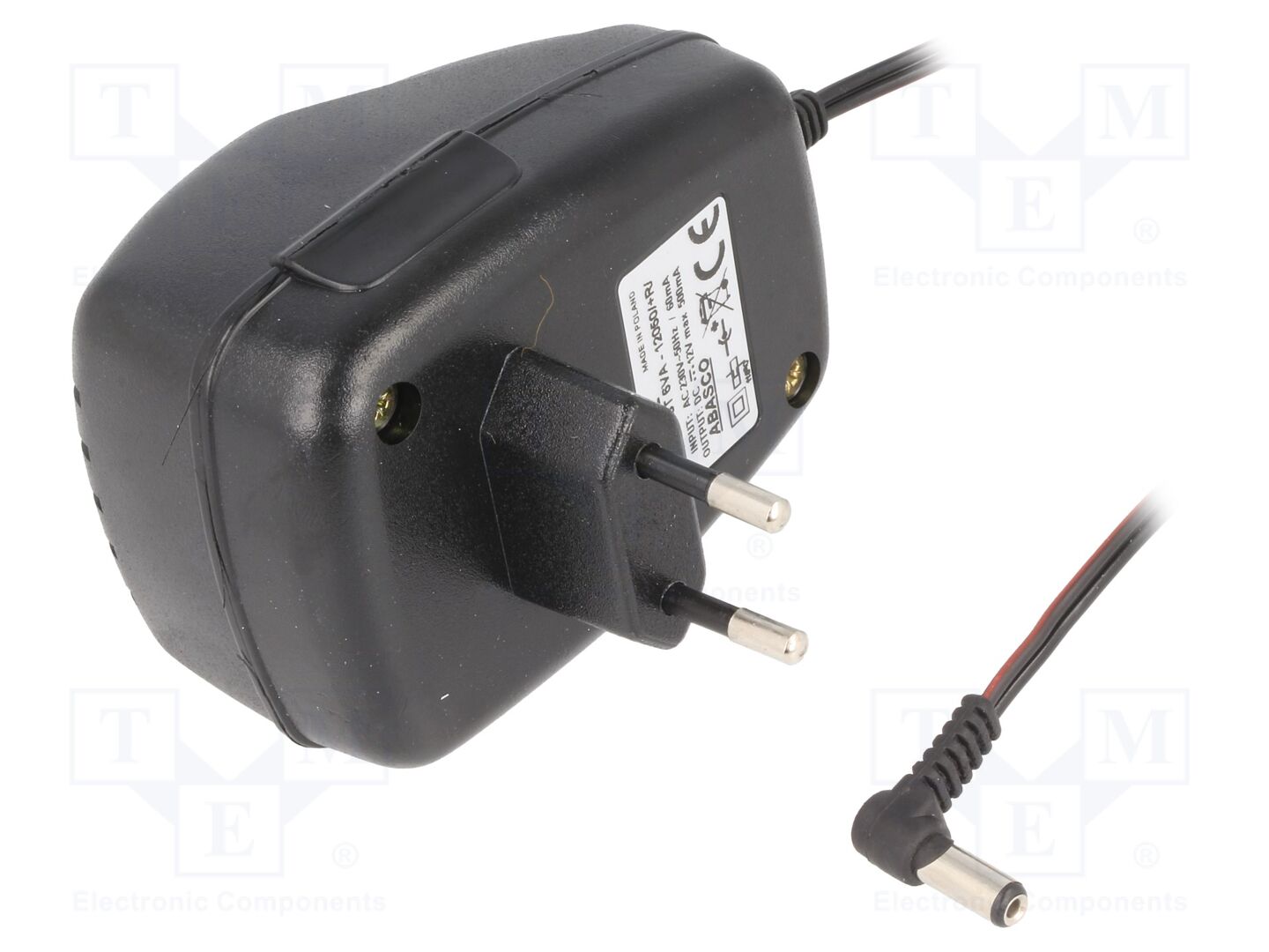 ABASCO ZS12/0.5P Plug-in verkkolaite 12VDC 0.5A 6W