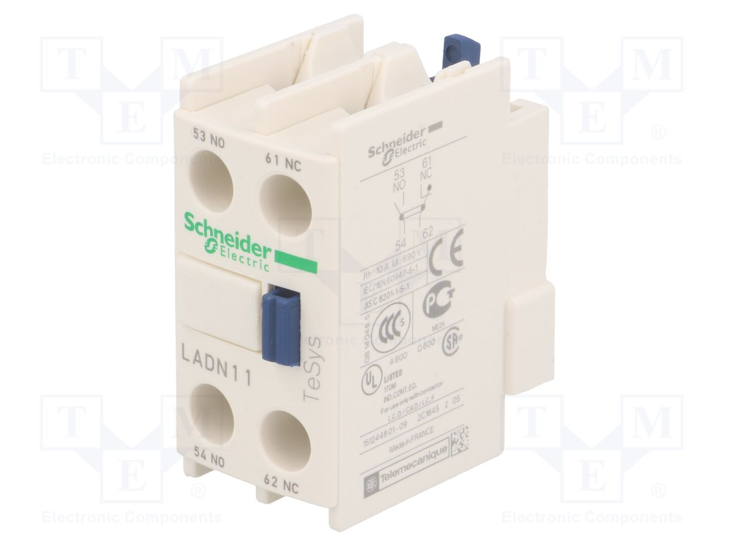 SCHNEIDER ELECTRIC LADN11 Apukosketin NC + NO