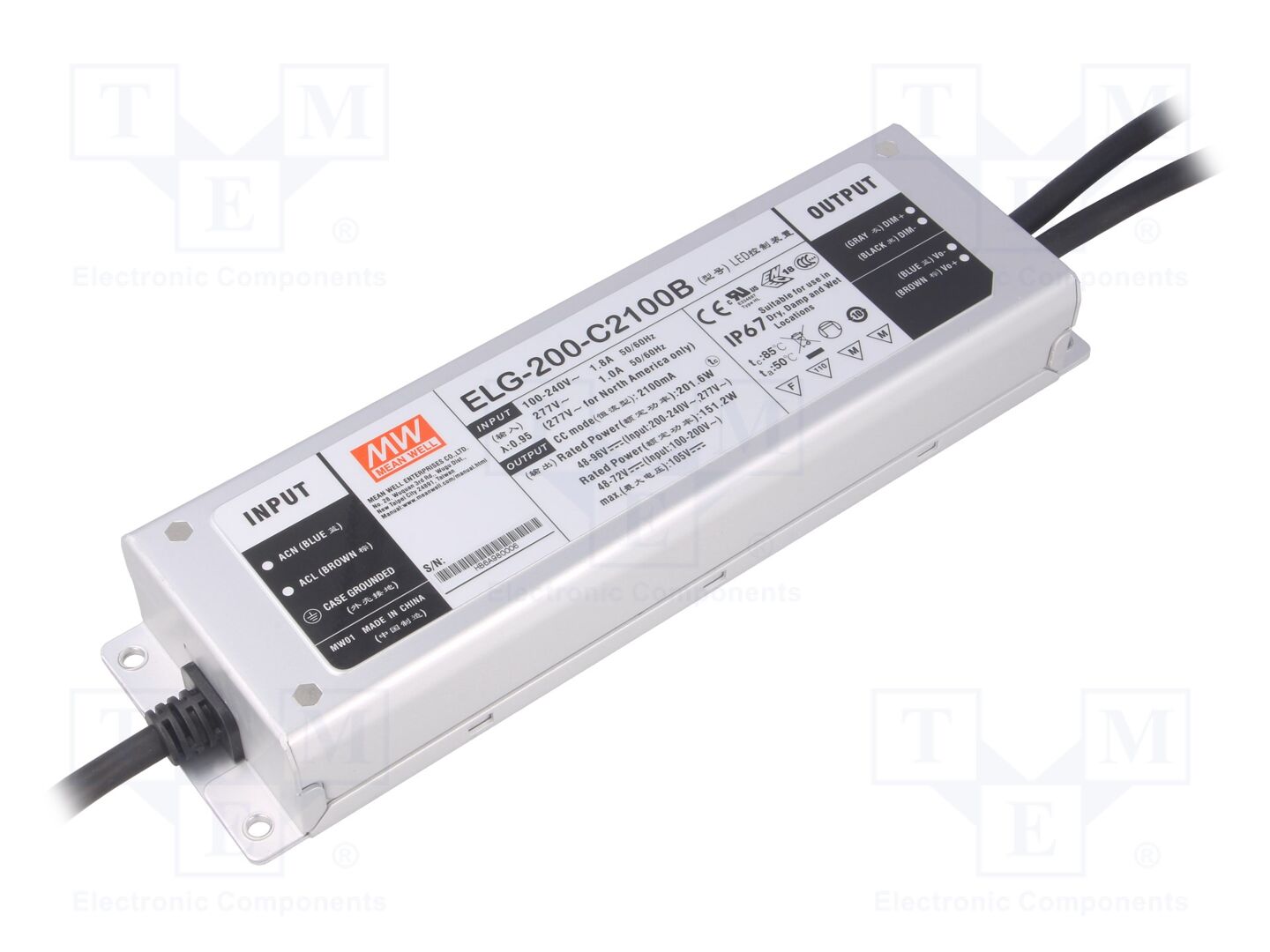 MEAN WELL ELG-200-C2100B LED-virtalähde 200W 48-96VDC 2100mA