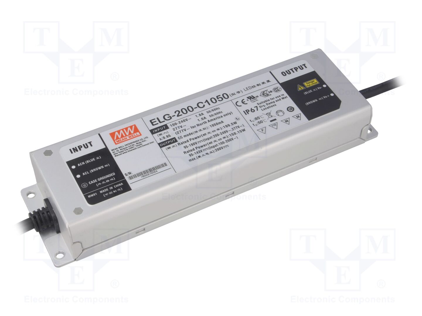 MEAN WELL ELG-200-C1050 LED-verkkolaite 199,5W 1050mA