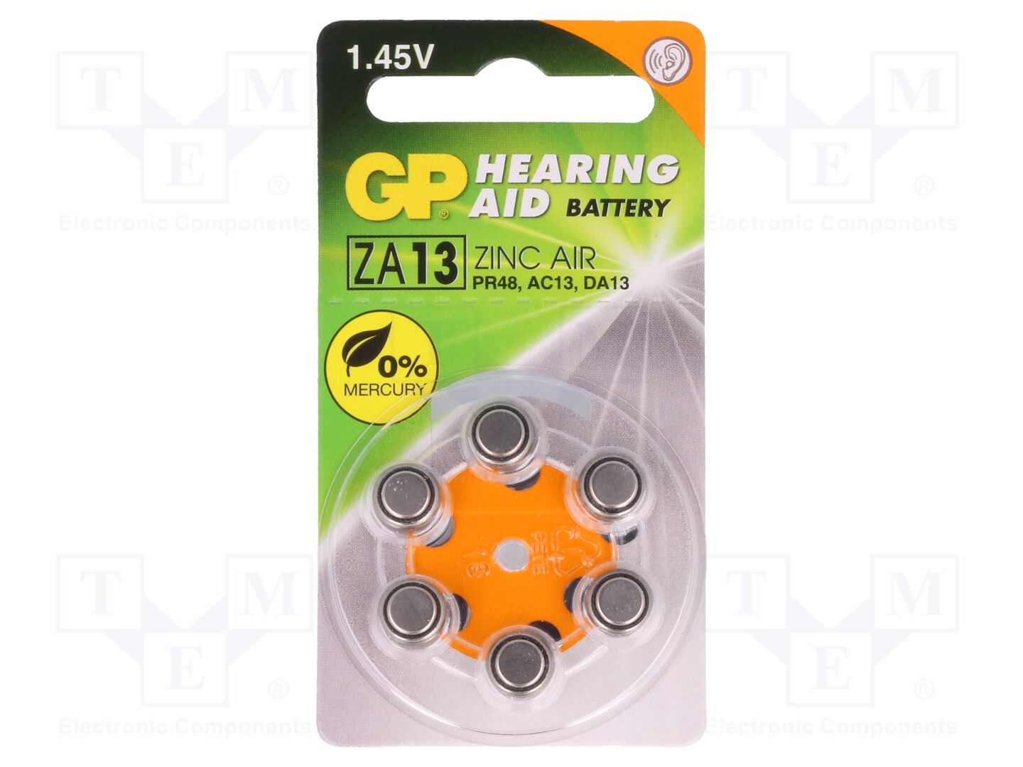 GP BAT-ZA13/GP-B6 Sinkki-ilmaparisto 1.4V