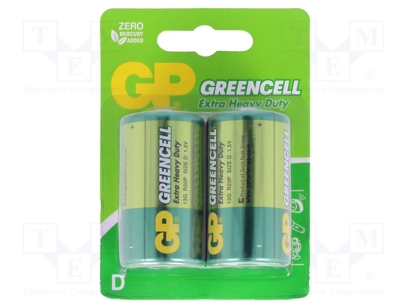 GP BAT-R20/G-B2 Paristo Sinkki-hiili 1.5V