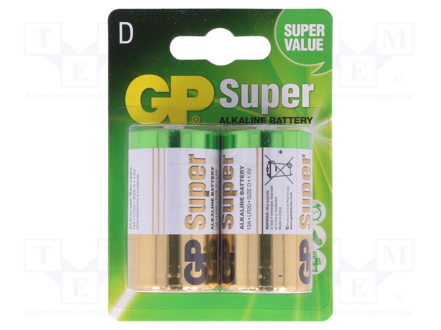 GP BAT-LR20/G-B2 Alkaline paristo D 1.5V