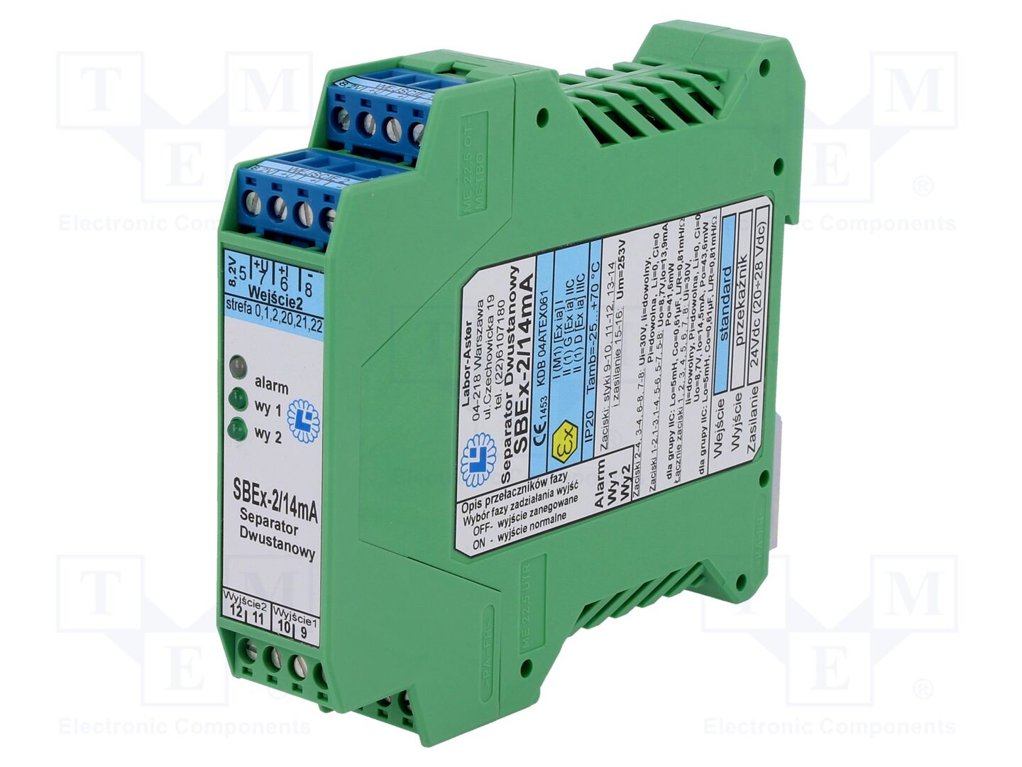 LABOR-ASTER SBEX-2/14 Signaalierotin DIN-kiskoasennus