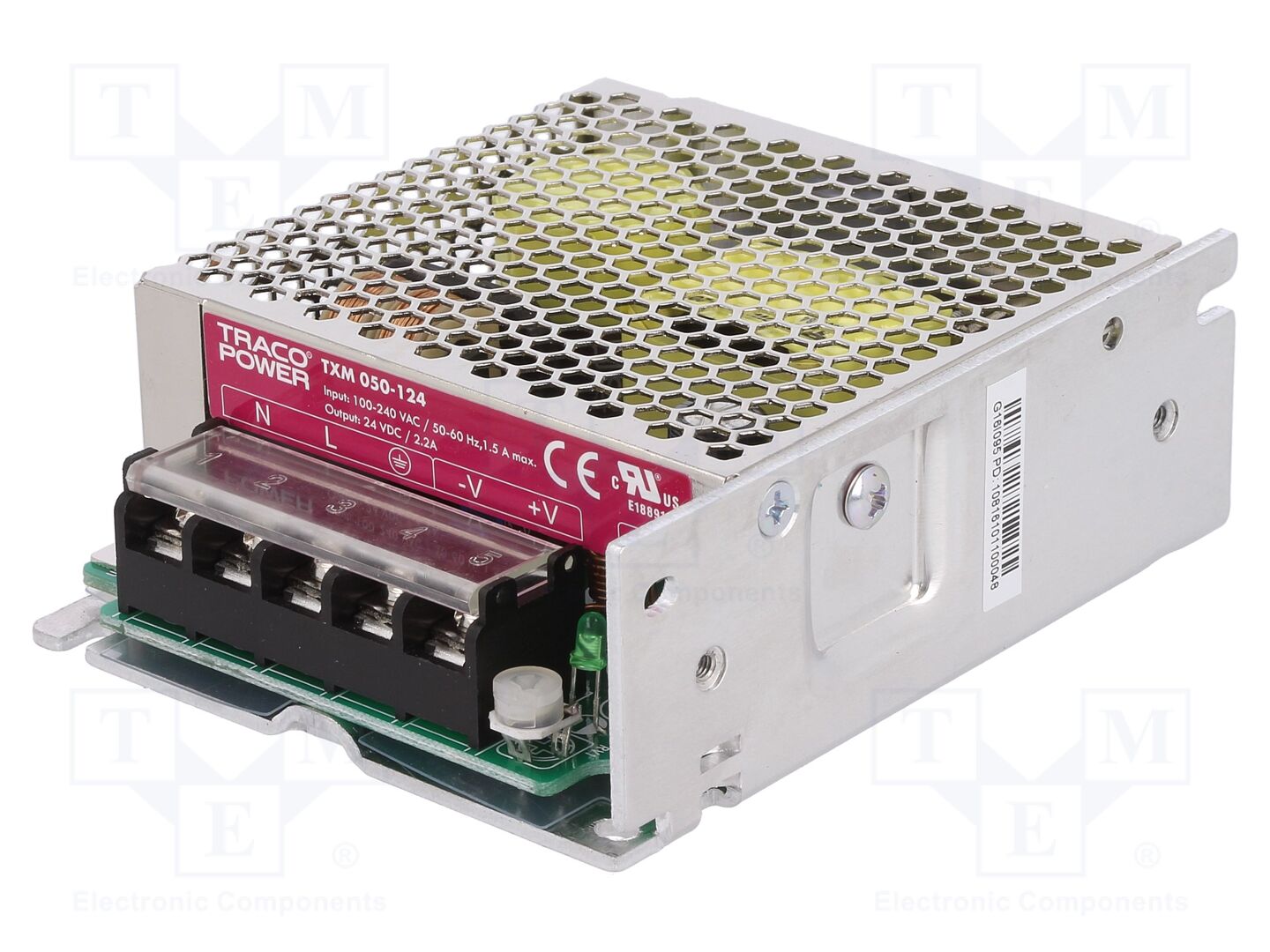 TRACO POWER TXM050-124 Sisäänrakennettu kytkentäsähkönsyöttö 50W 24VDC