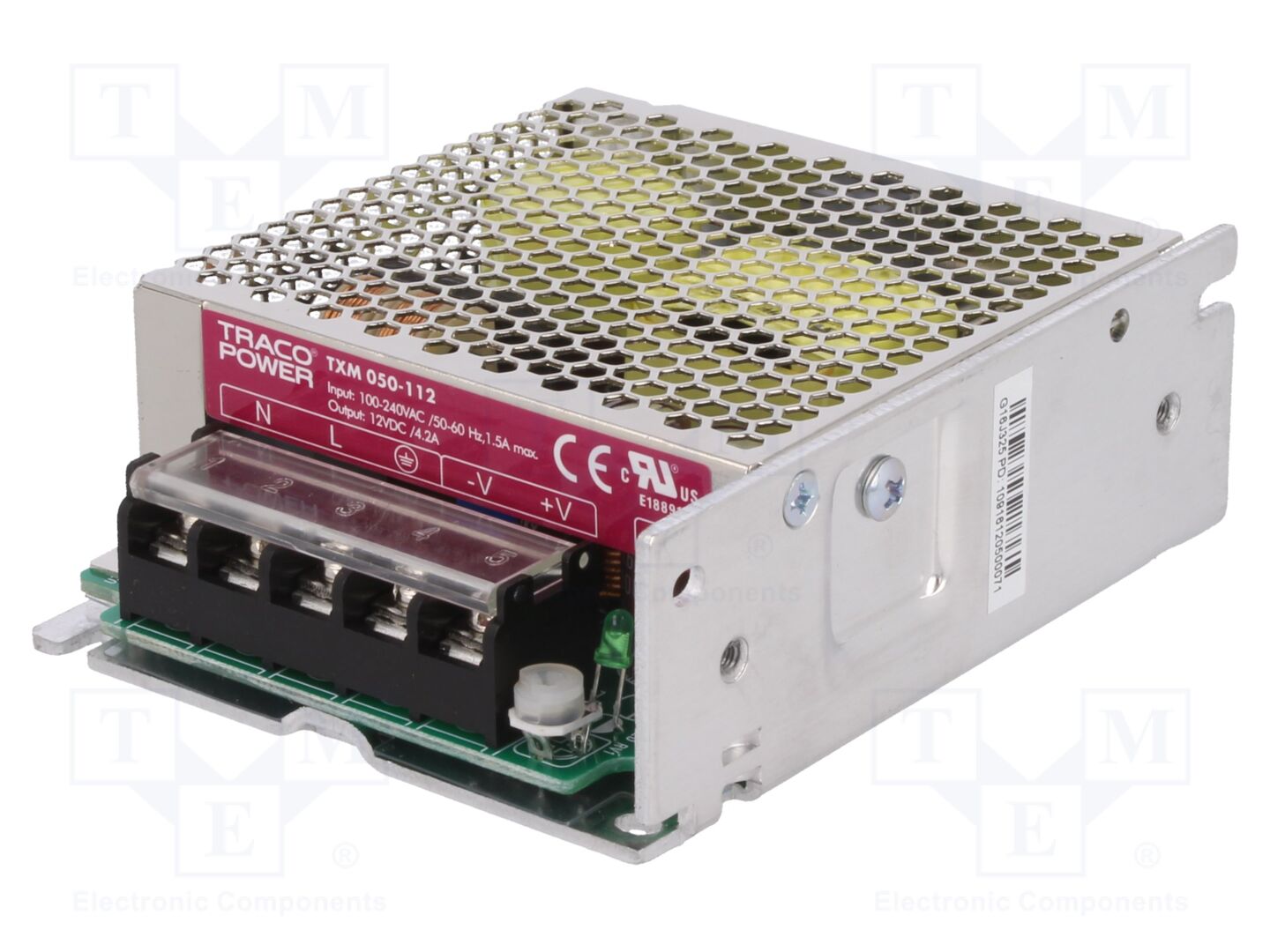 TRACO POWER TXM050-112 Sisäänrakennettu kytkentäsähkönsyöttö 50W 12VDC