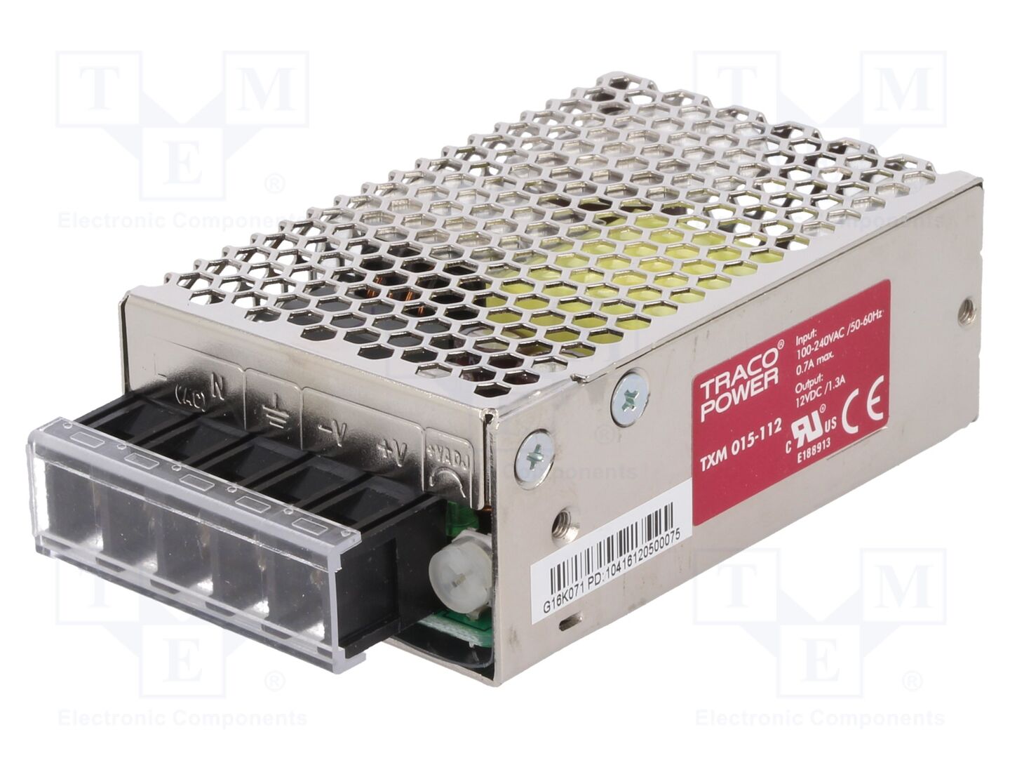 TRACO POWER TXM015-112 Sisäänrakennettu kytkentäsähkönsyöttö 15W 12VDC