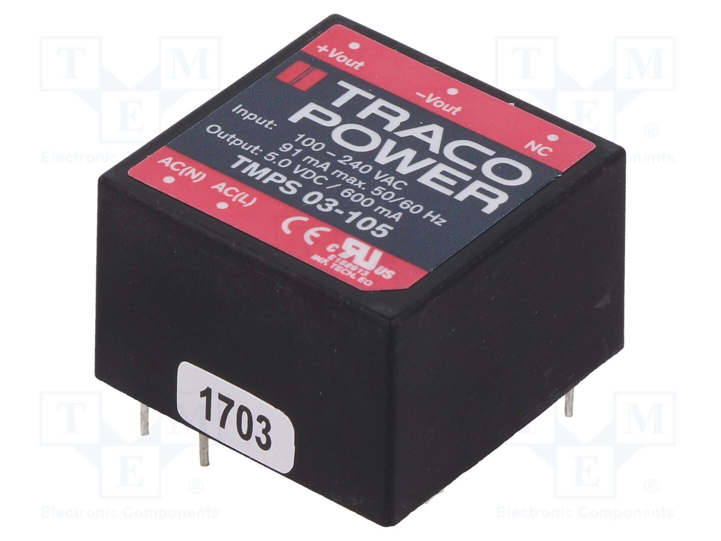 TRACO POWER TMPS03-105 AC/DC-muunnin 3W