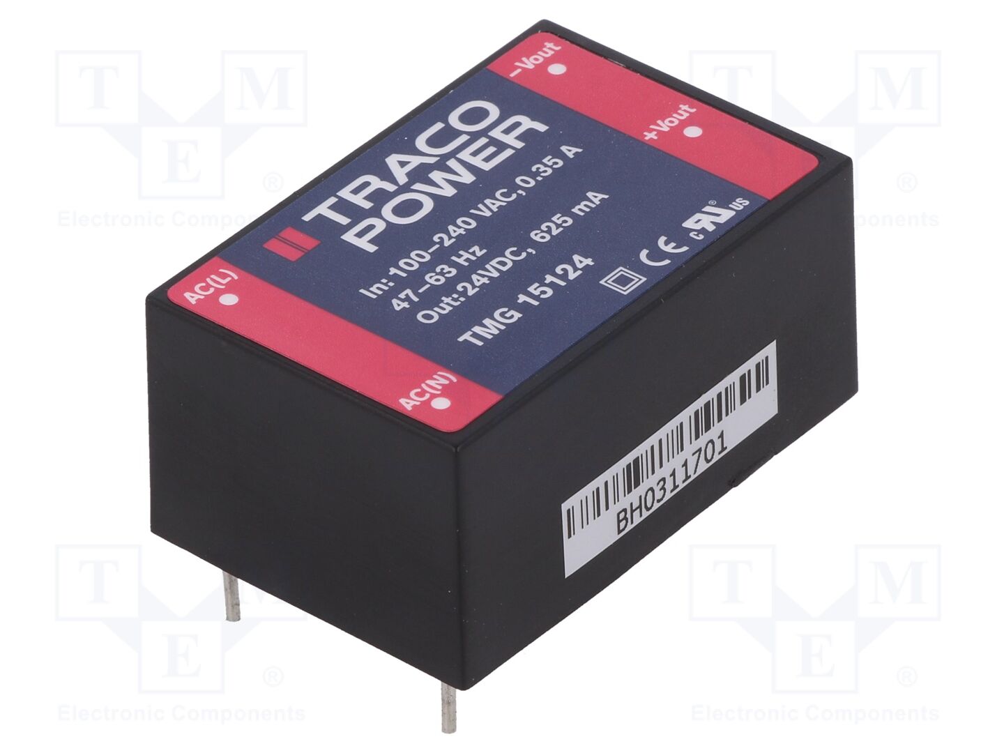 TRACO POWER TMG15124 AC/DC-muunnin 15W 24VDC