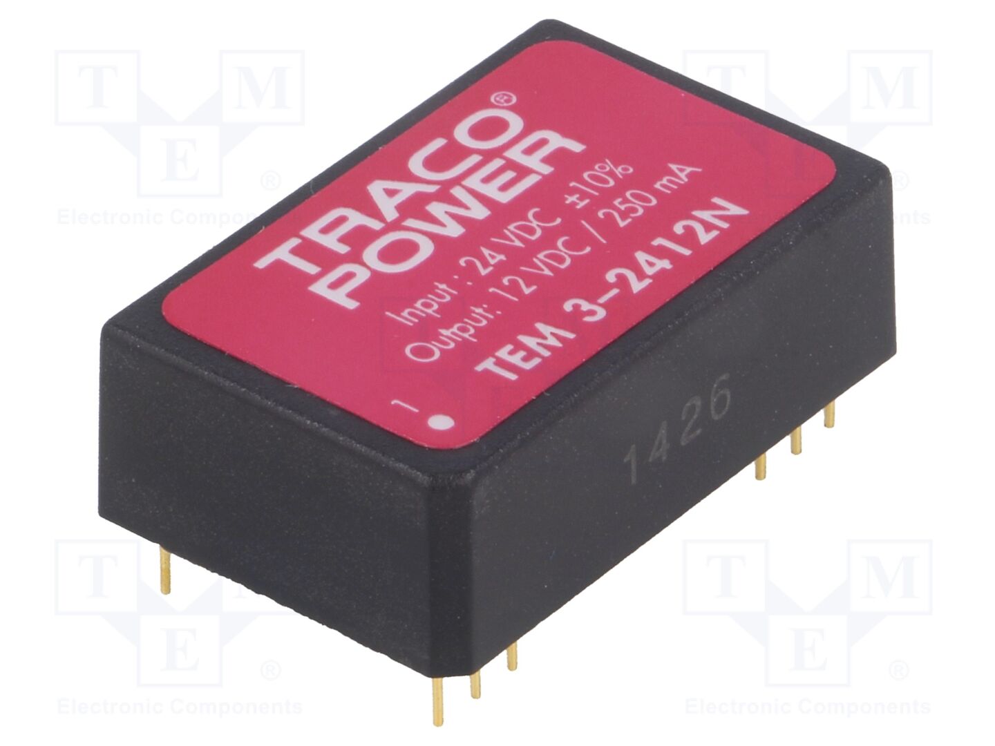 TRACO POWER TEM3-2412N DC/DC Muunnin 3W