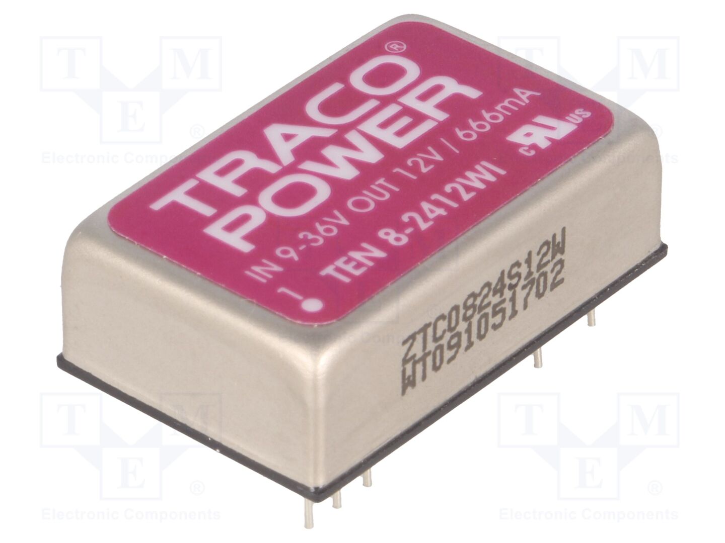 TRACO POWER TEN8-2412WI DC/DC-muunnin 8W