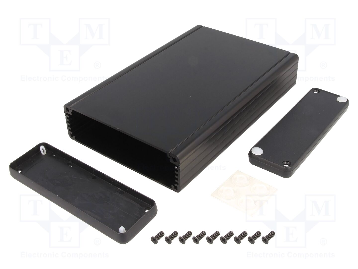 HAMMOND 1455L1602BK Kotelo paneelilla 103x160x30mm